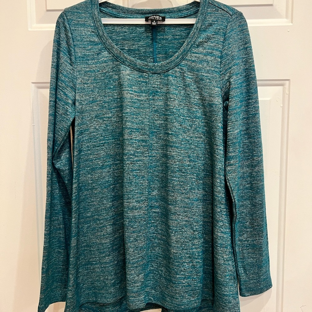 Turquoise Soft Long Sleeve Casual or Pajama Shirt